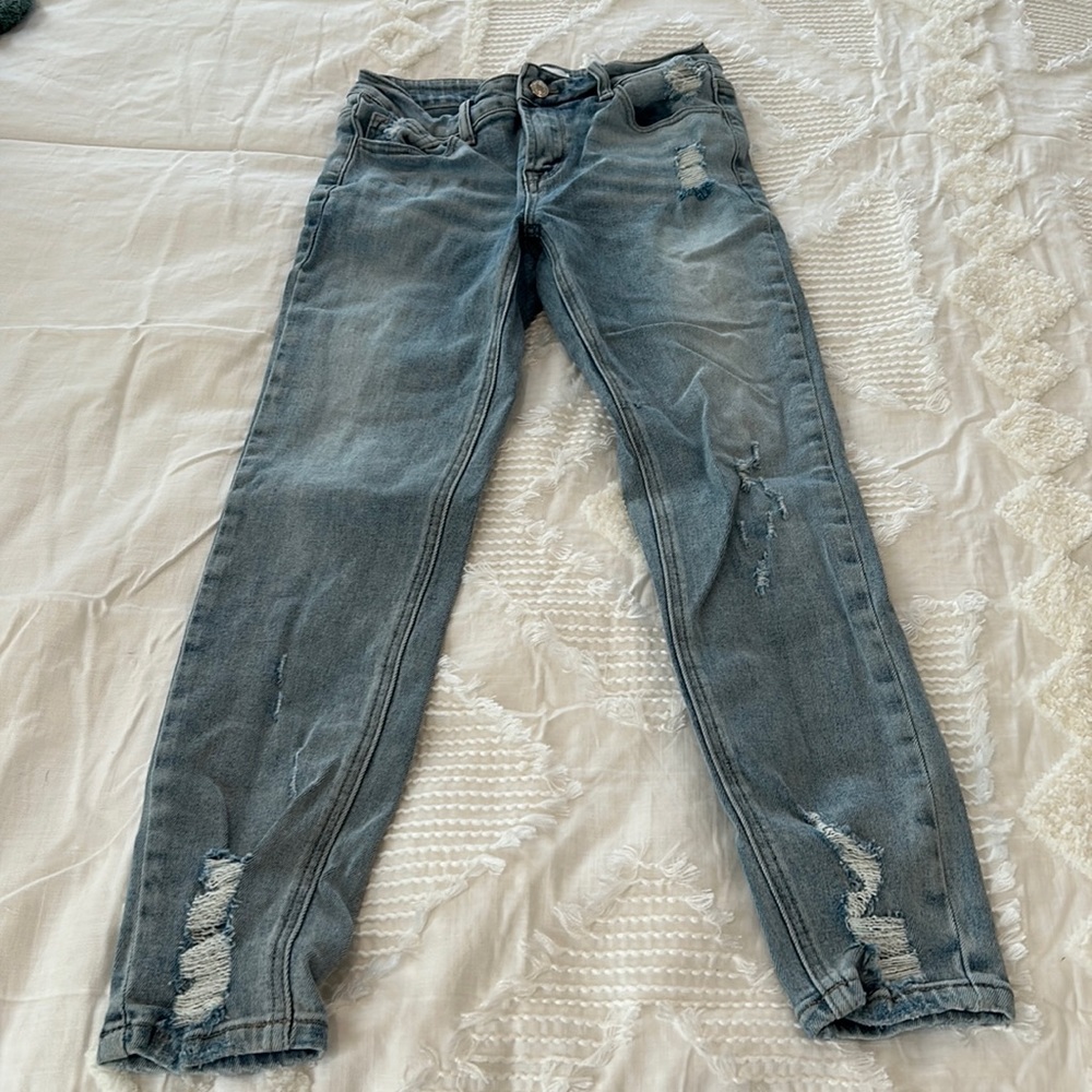 Vervet Skinny Distressed Ankle Jeans